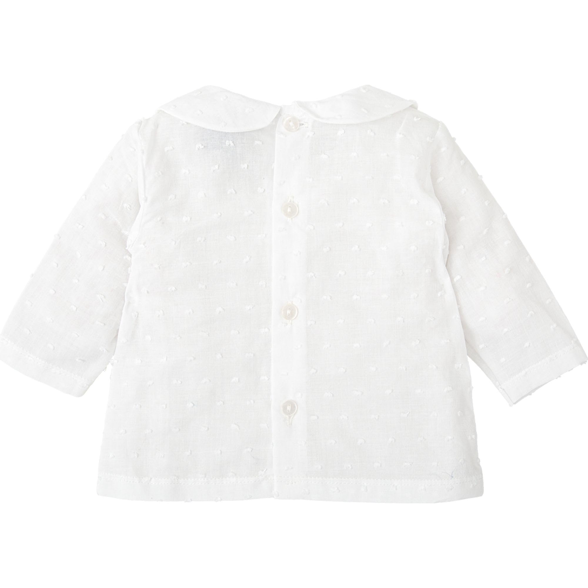 Babidu camicia neonata 9 mesi plumetti bianco cotone