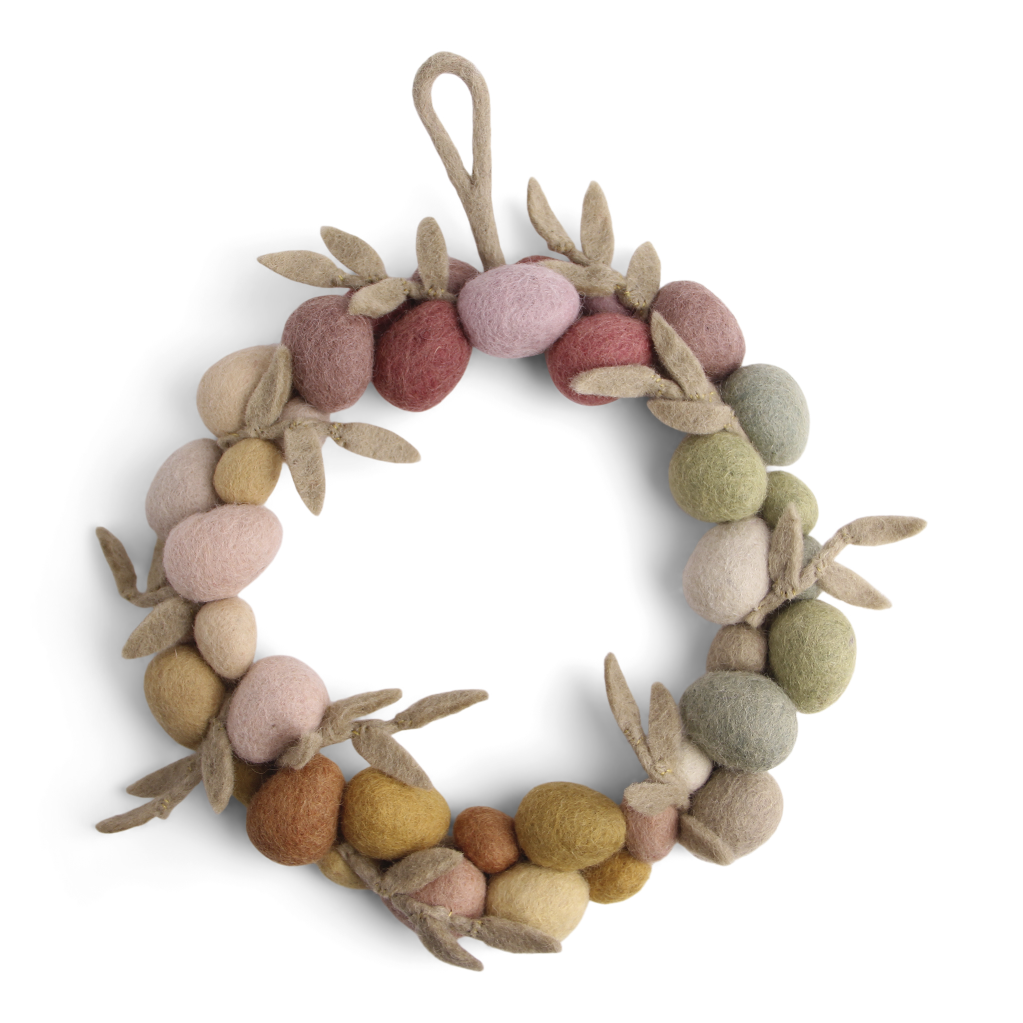 Gry & Sif Uova Pastello Ghirlanda Lana 25 cm