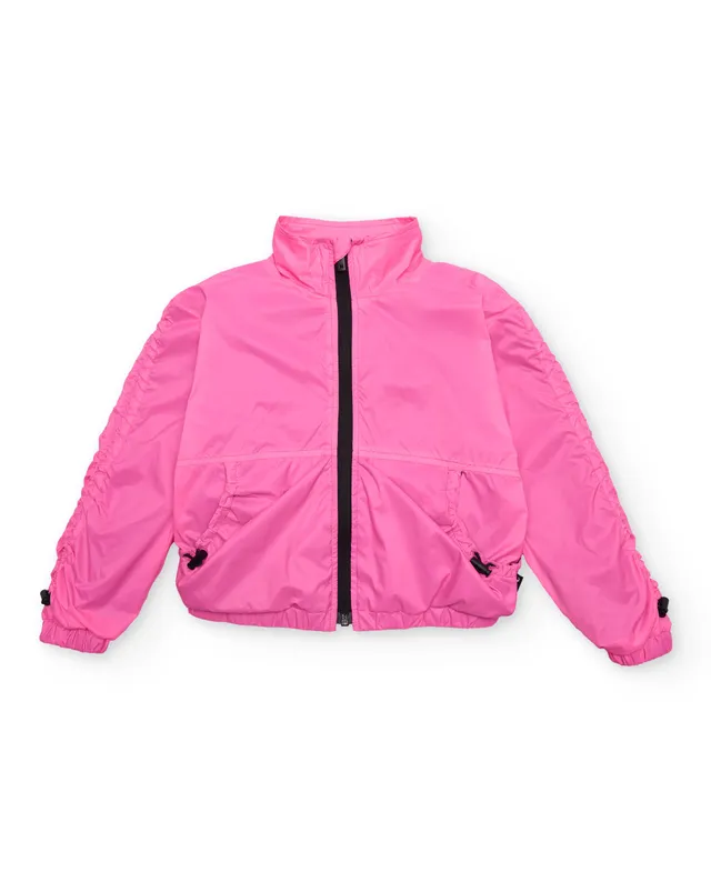 Tuc tuc giacca bambina rosa con zip e tasche