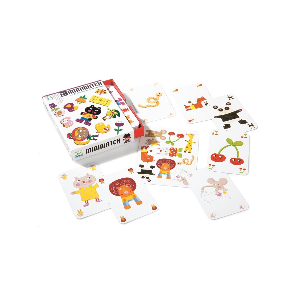 Djeco Minimatch gioco carte animali 3 anni