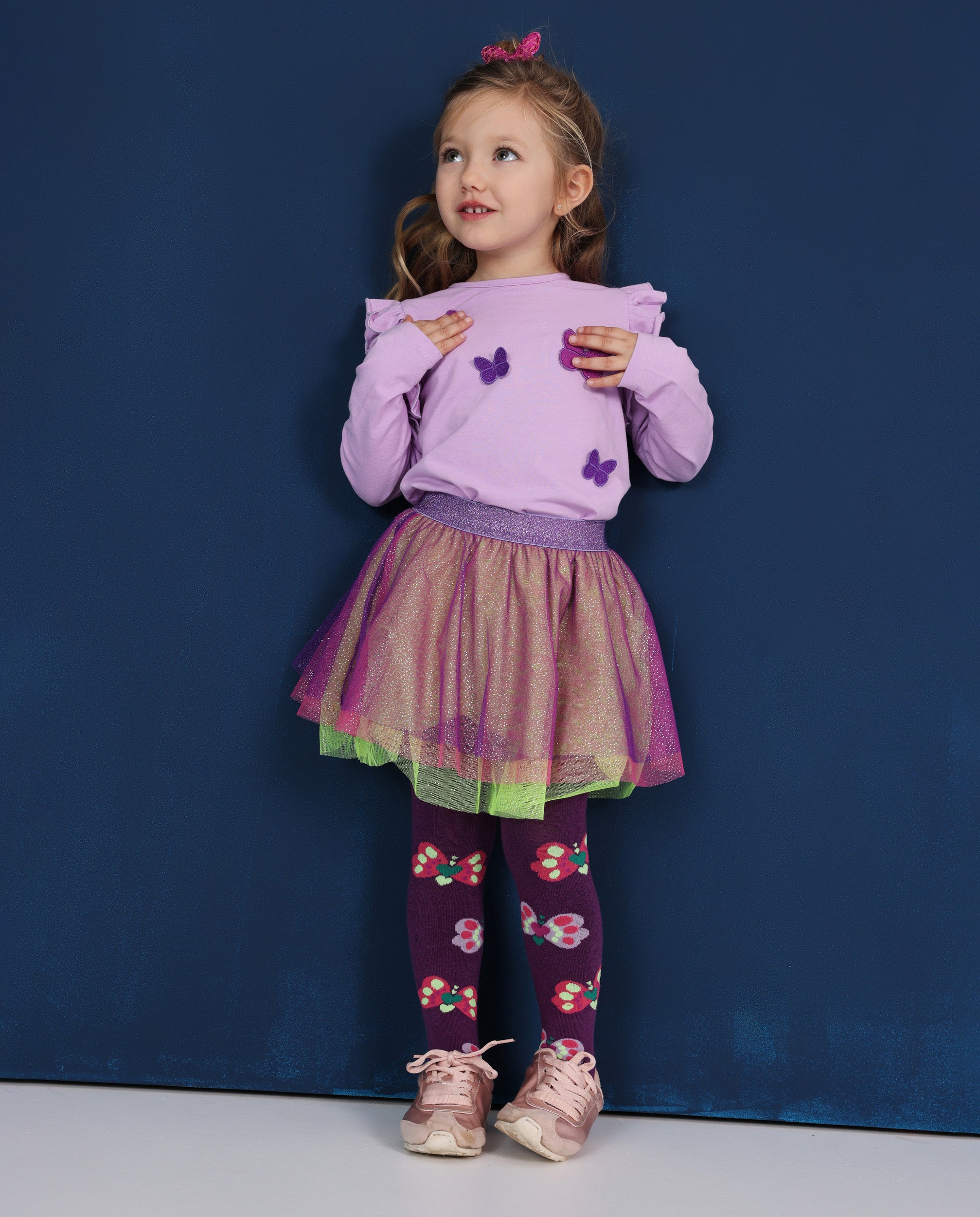 Tuc Tuc gonna bimba viola tulle multicolore