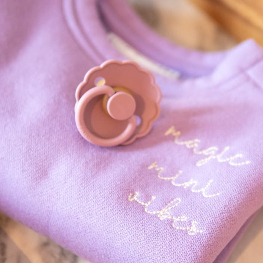 Ella and Rapha Flower succhietto rosa set 2 pezzi atossico