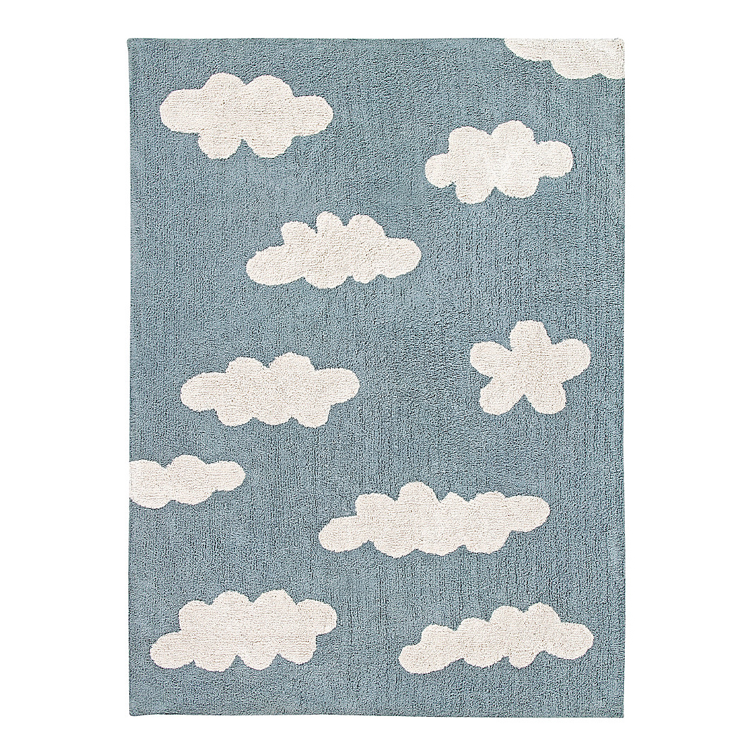 Lorena Canals tappeto lavabile nuvole azzurro 120x160