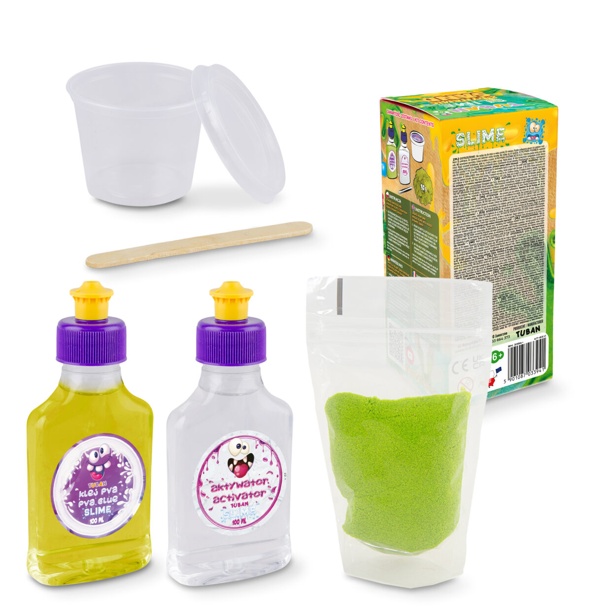 Tuban Slime Dynamic Sand kit slime verde fai da te