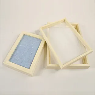 Setaccio carta riciclata telaio A5 15x21 cm legno