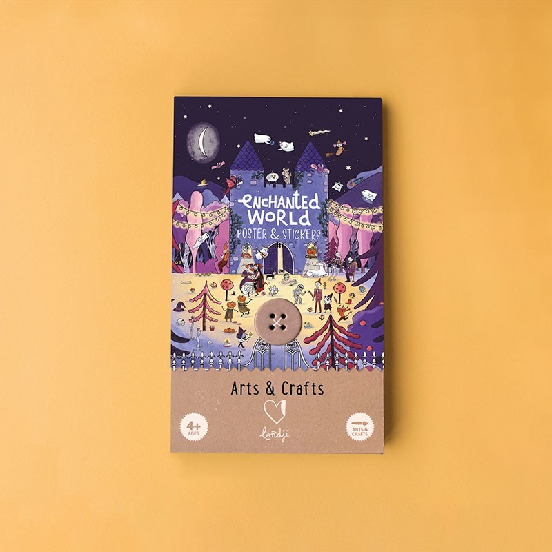 Londji Enchanted Cartella Stickers Castello 152 Adesivi