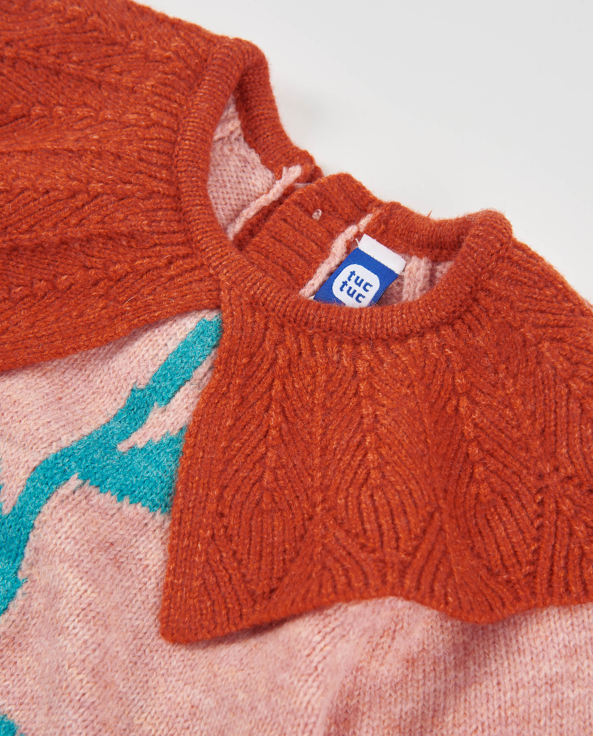 Tuc Tuc vestito tricot bambina rosa chiaro collo