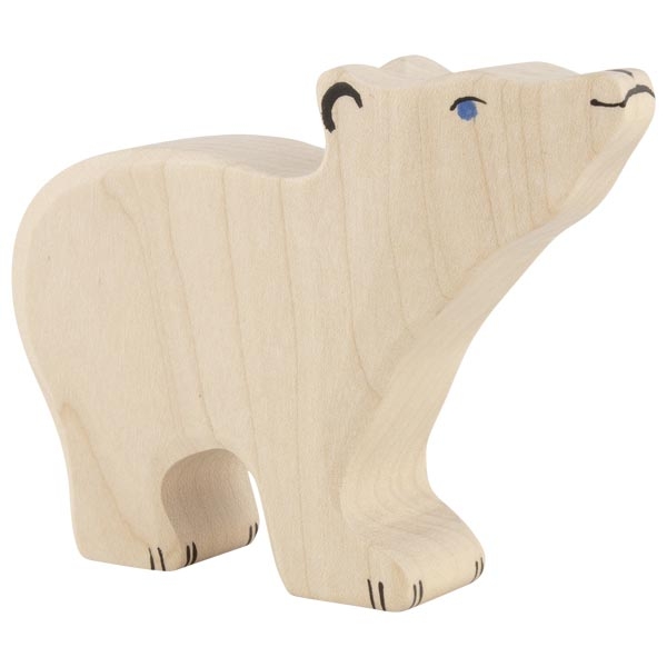 Holztiger Figura Legno Orso Polare Piccolo 9,5 cm