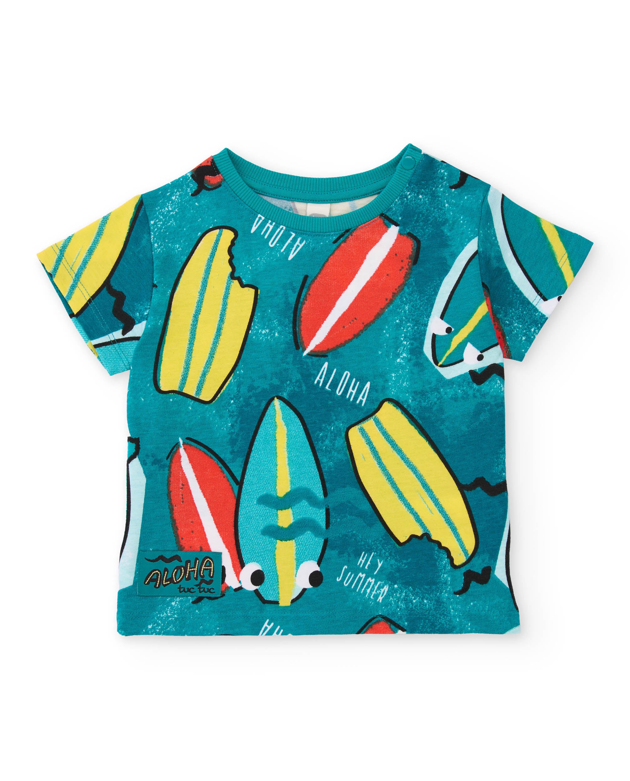 Tuc Tuc Completo Bimbo Maglia e Shorts Surf Turchese