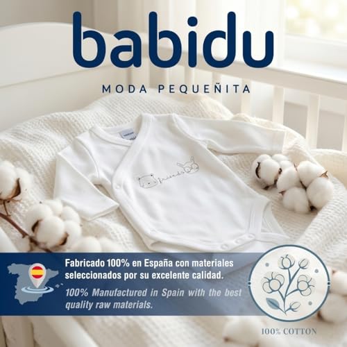 Babidu Body Incrociato Maniche Lunghe 9 Mesi Stampa Orsi