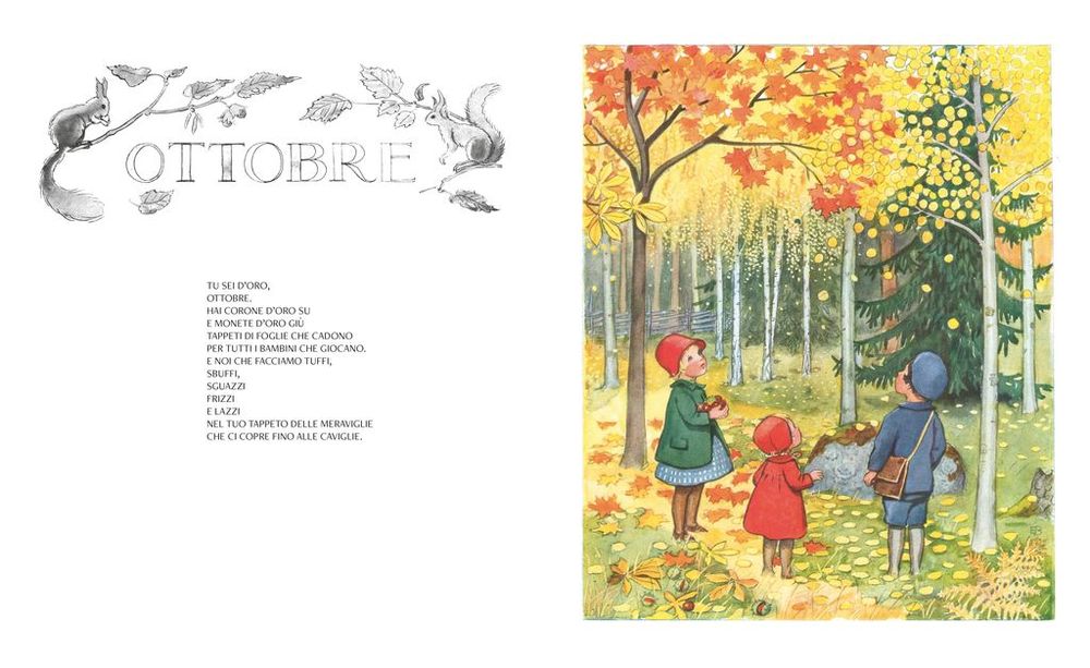 Pulce Per tutto l’anno Elsa Beskow libro illustrato dai 4 anni
