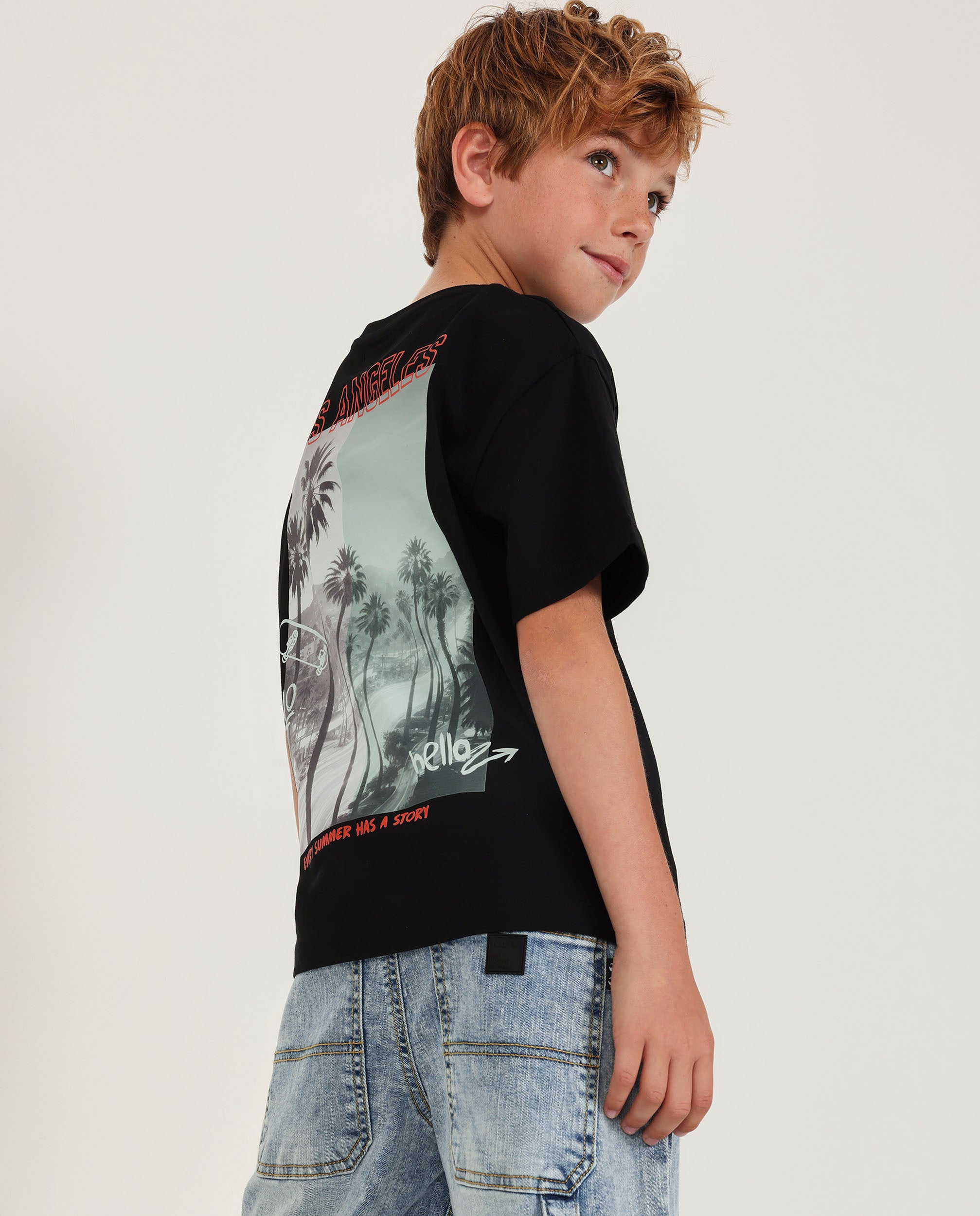 Tuc Tuc maglietta bambino nera skate cotone