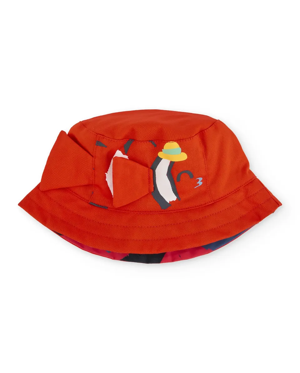 Tuc tuc berretto maglina bambino rosso reversibile