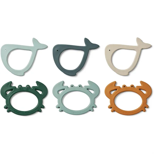 Liewood Calisto Sea Creature anelli da tuffo 6 pezzi silicone