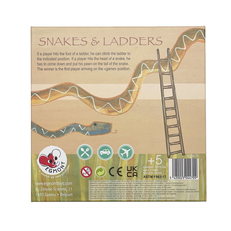 Egmont Toys Snakes and Ladders gioco magnetico cartella 17 cm