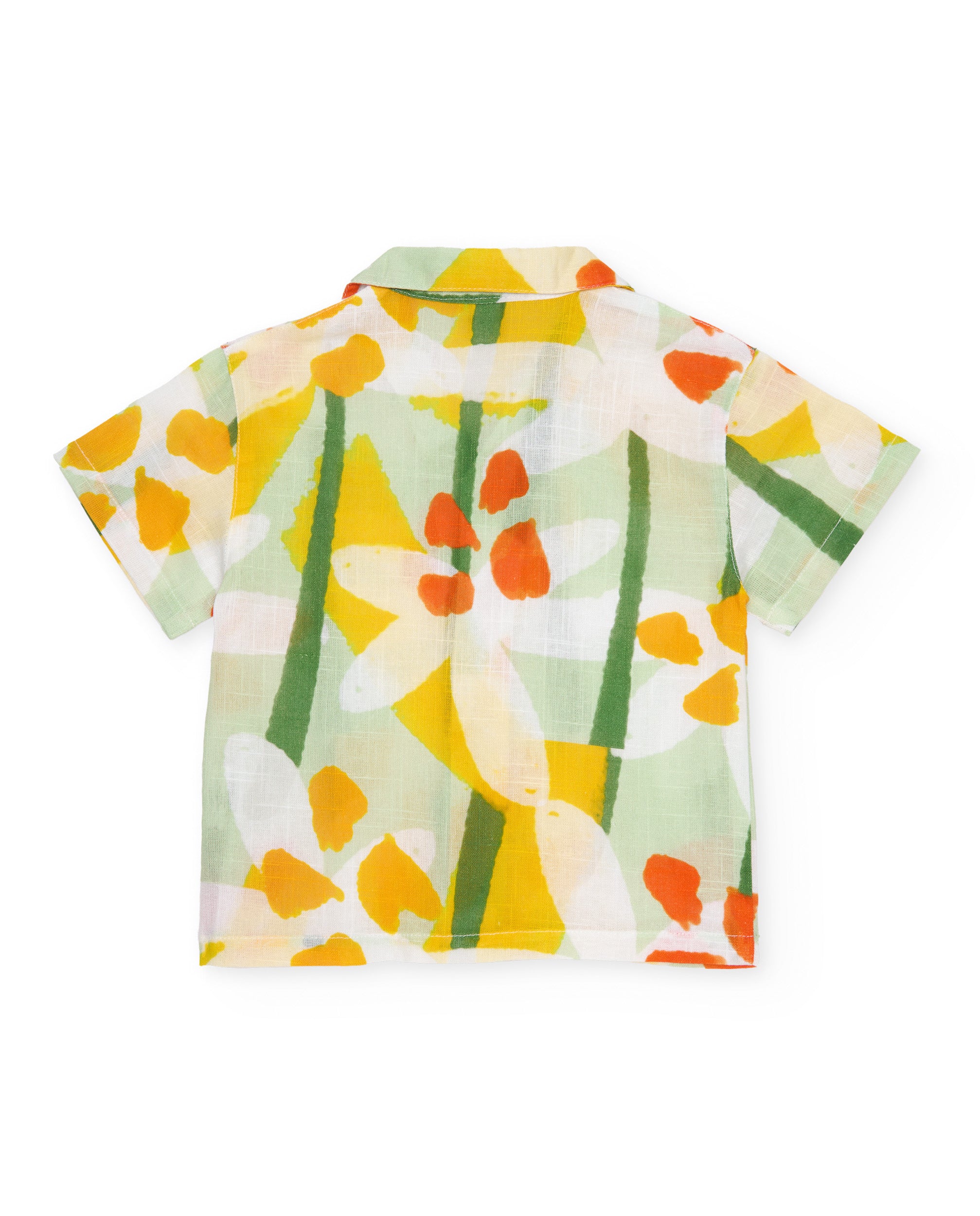 Tuc Tuc camicia bambino verde stampa artistica