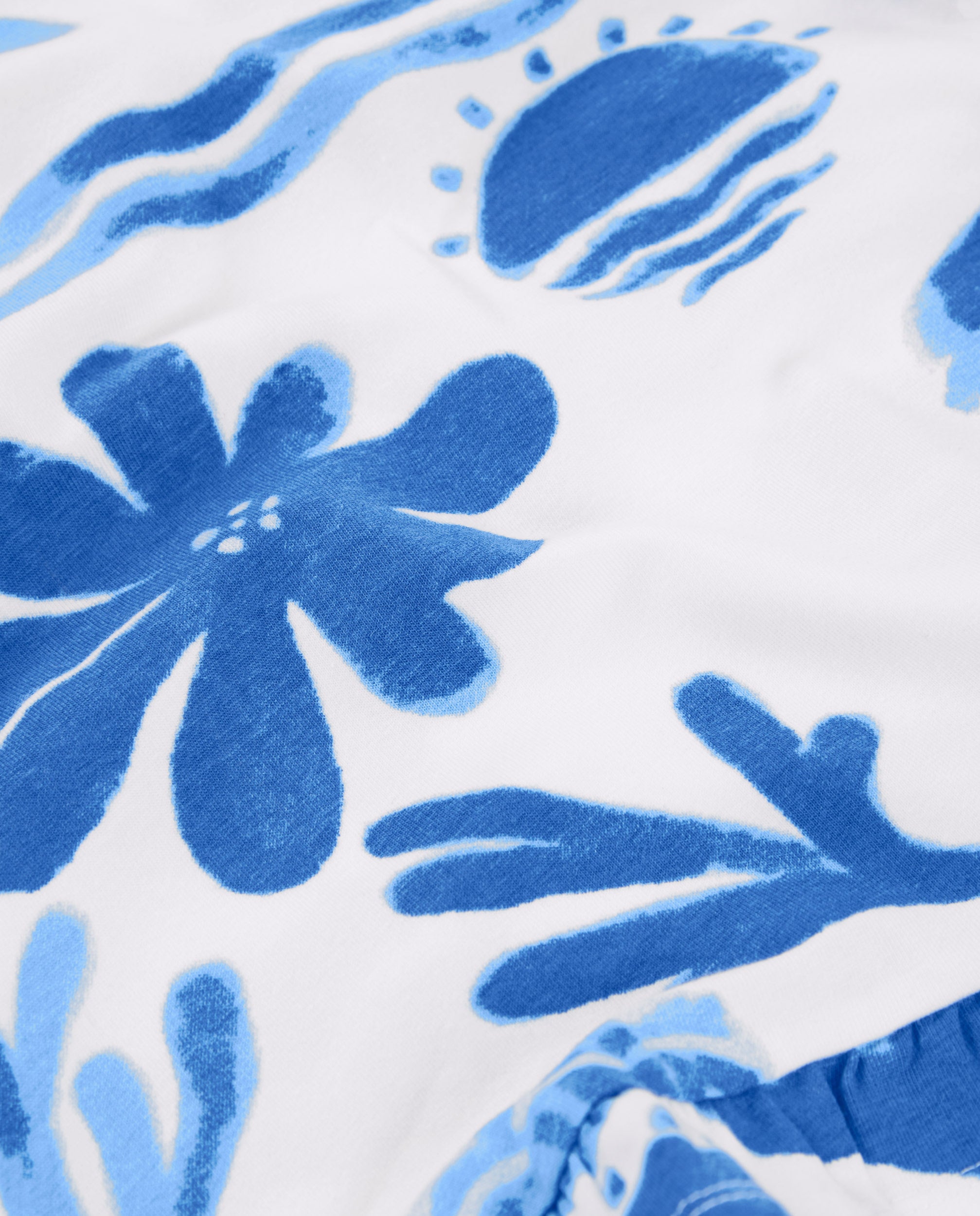 Tuc Tuc vestito bambina bianco fiocco stampa azzurra