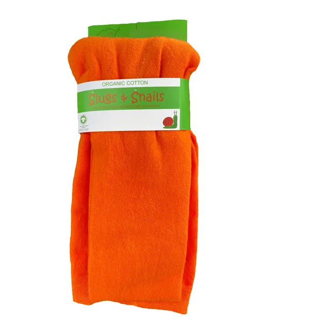 Slugs & Snails Adult Block Colour Collant Arancione Cotone Bio