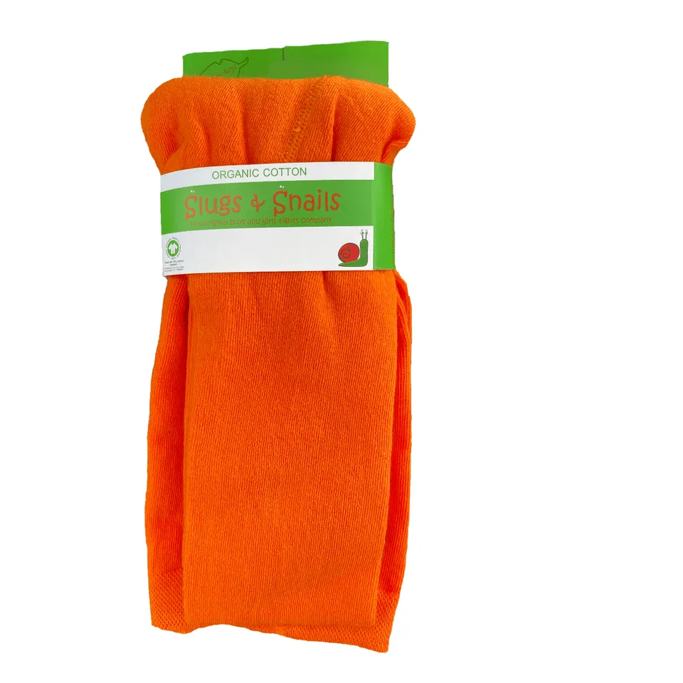 Slugs & Snails Adult Block Colour Collant Arancione Cotone Bio