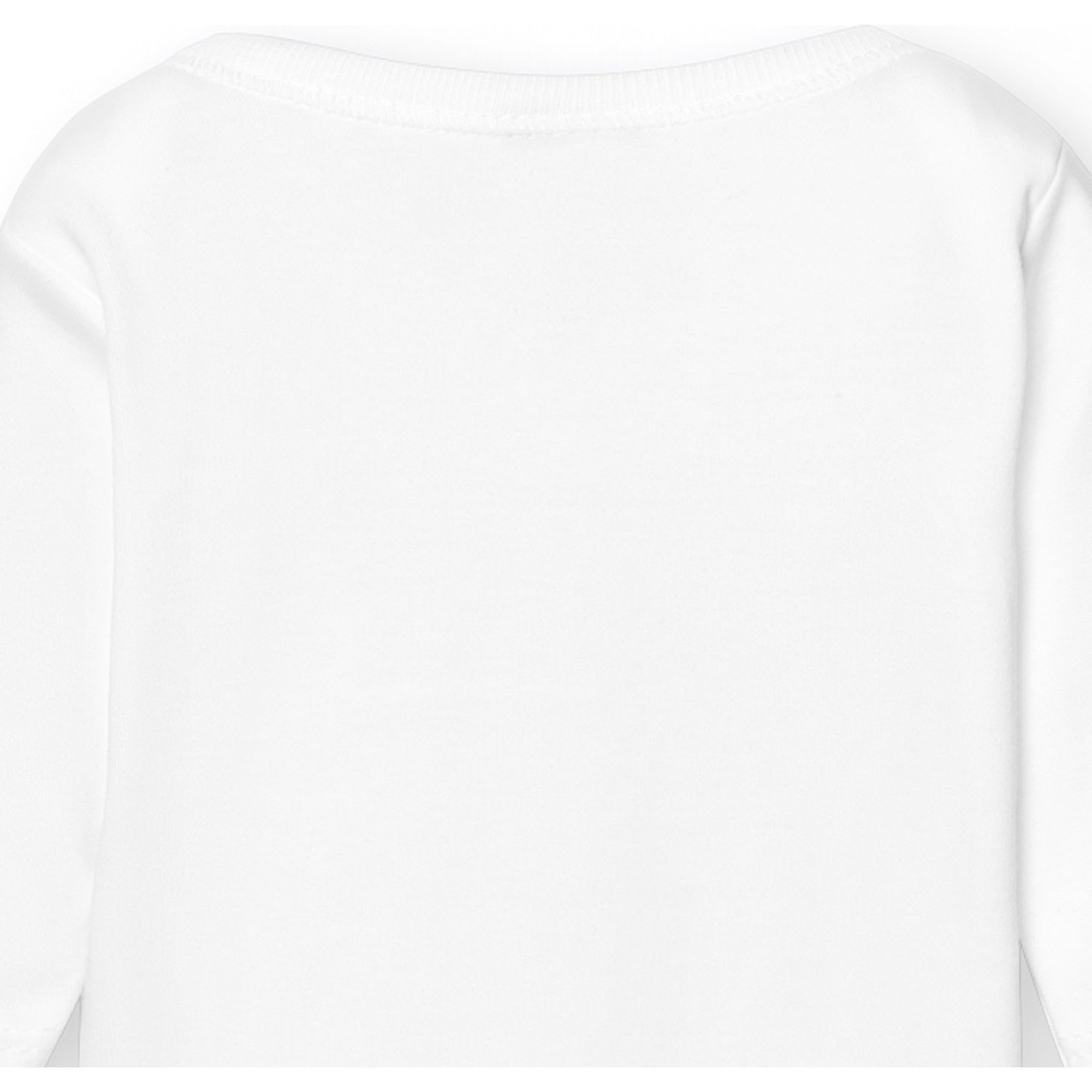 Babidu Body manica lunga collo americano bianco 9-12 mesi cotone