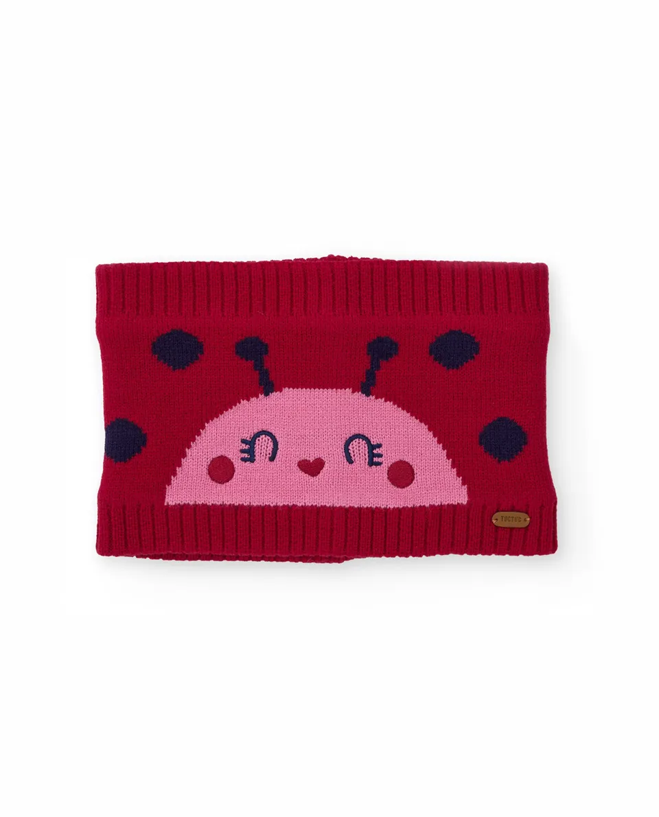 Tuc Tuc scaldacollo bambina maglia rosso coccinella