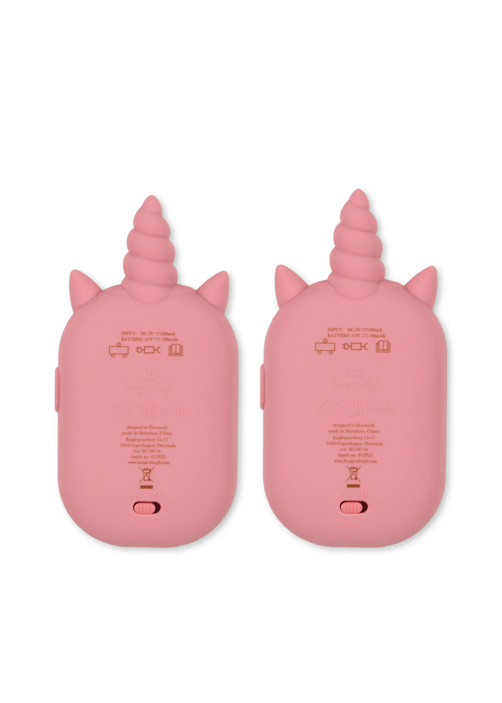 Konges Slojd Unicorn walkie talkie silicone glitter ricaricabile