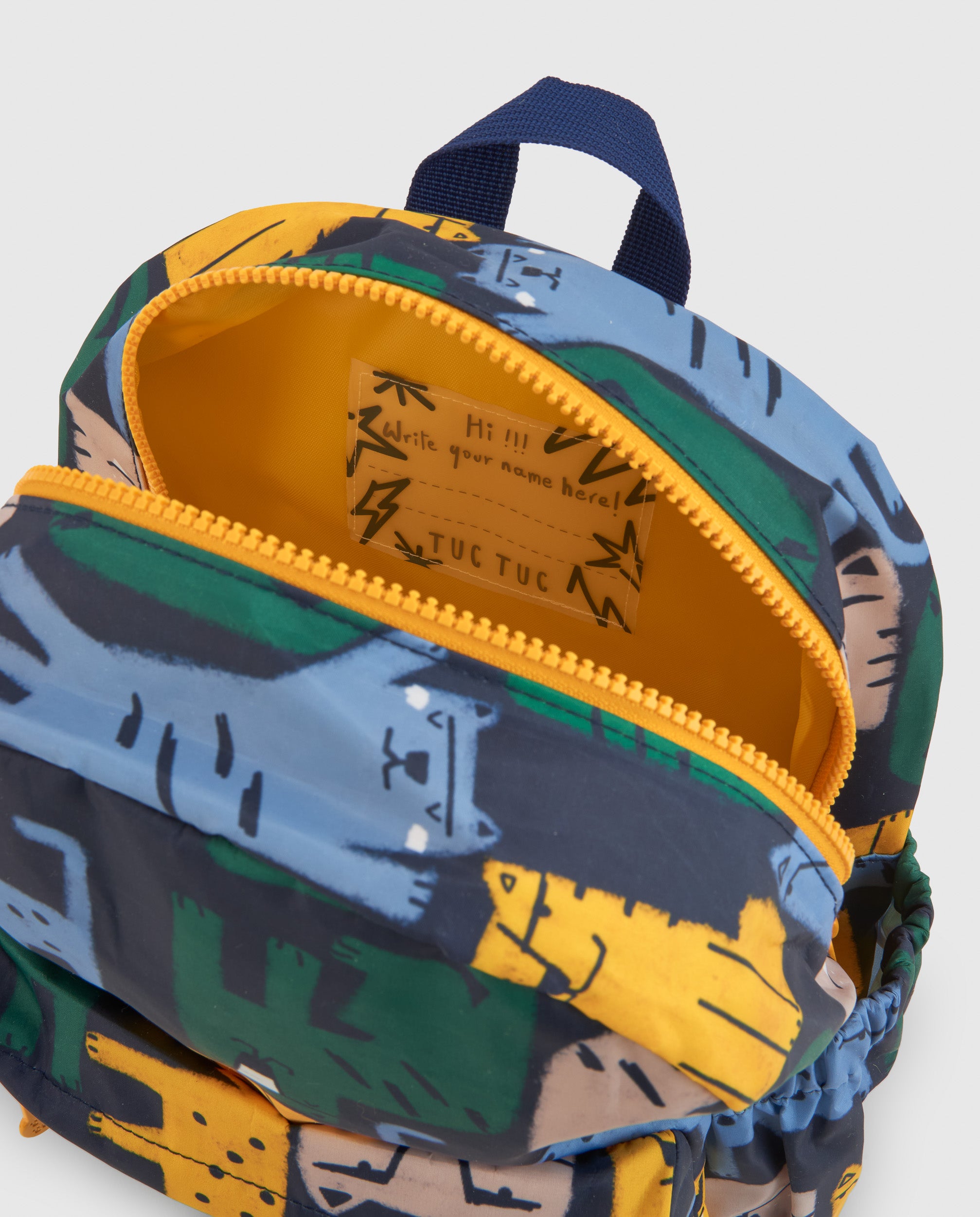 Tuc Tuc zaino bambino blu stampa tigre