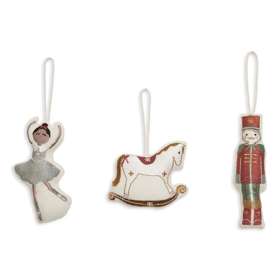 Avery Row Schiaccianoci decorazioni albero cotone 3 pezzi