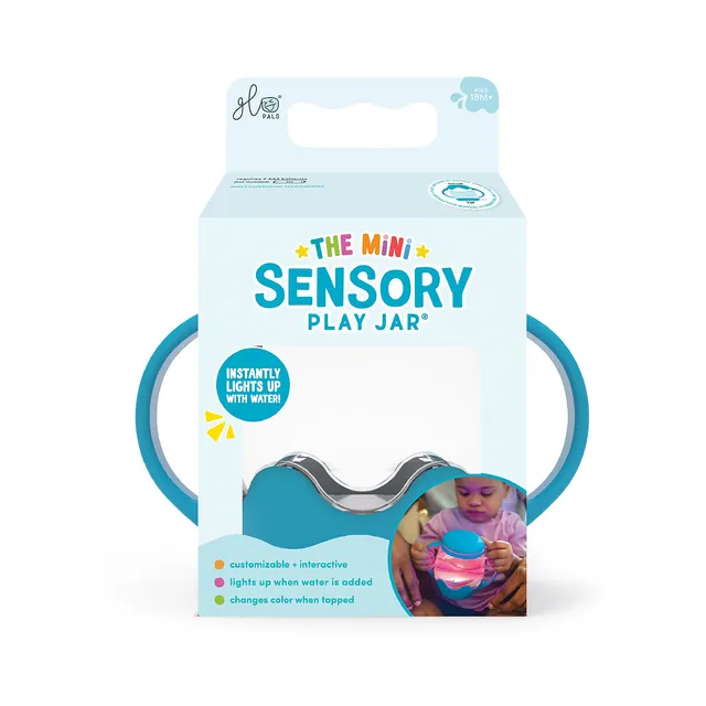 Glo Pals Mini barattolo sensoriale gioco blu