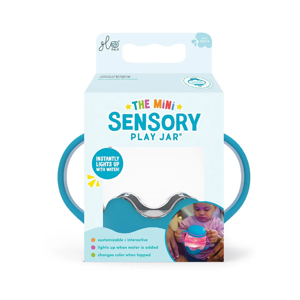Glo Pals Mini barattolo sensoriale gioco blu