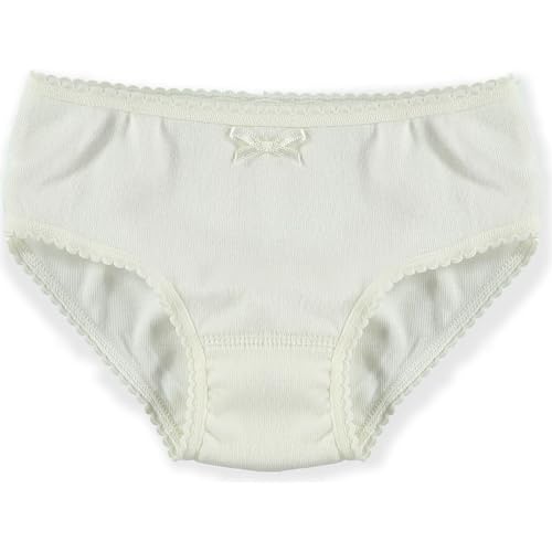 Babidu slip bambina maglia volant cotone bianco
