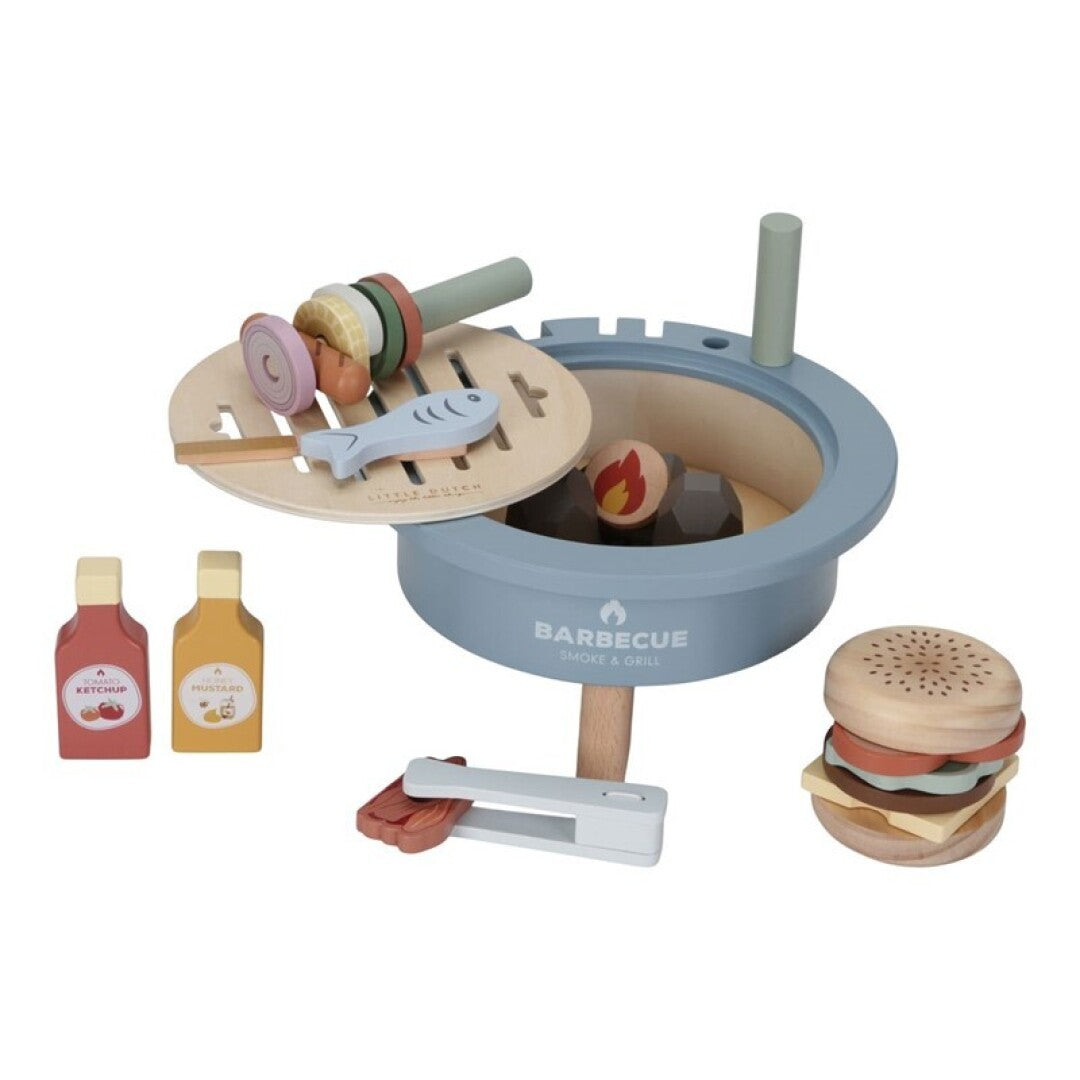 Little Dutch set barbecue legno 34 pezzi bimbi