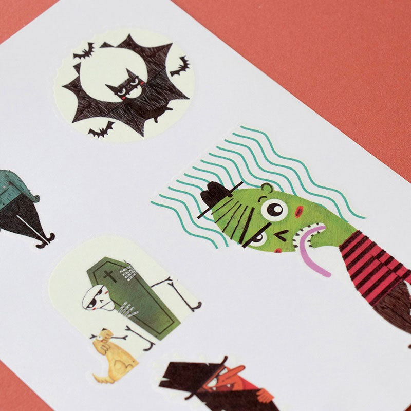 Londji Terror set tatuaggi temporanei bambini mostri