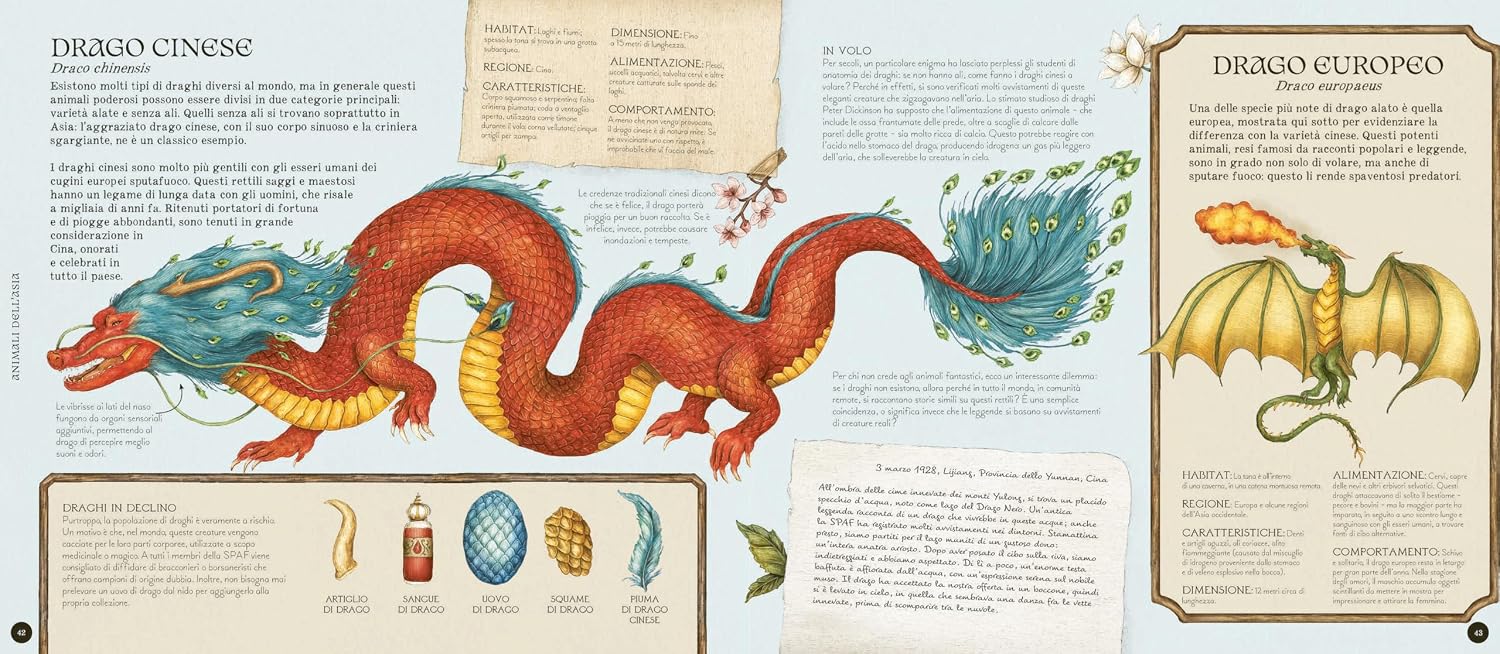 Il Castello Enciclopedia animali fantastici libro 64 pagine