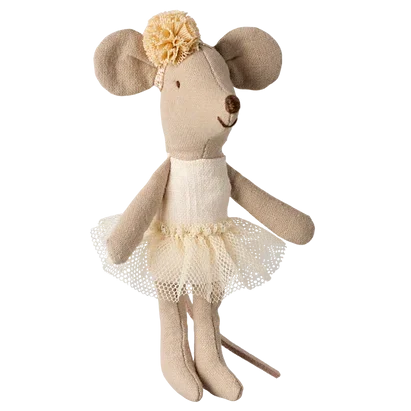 Maileg Little Sister ballerina topolina ecrù 10 cm