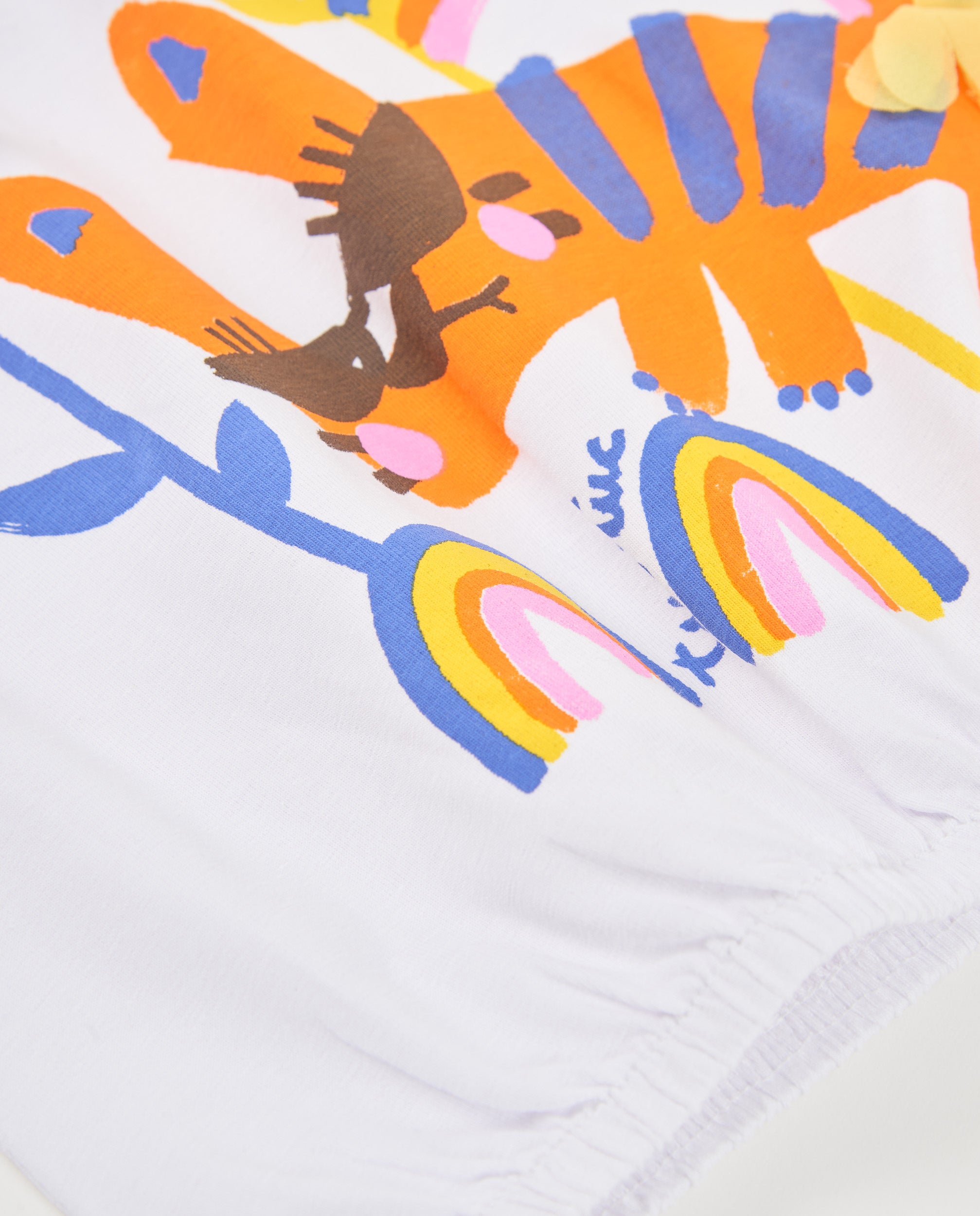 Tuc Tuc maglietta bambina bianca fiori 3D