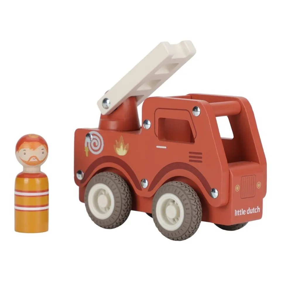 Little Dutch camion pompieri giocattolo legno con scala