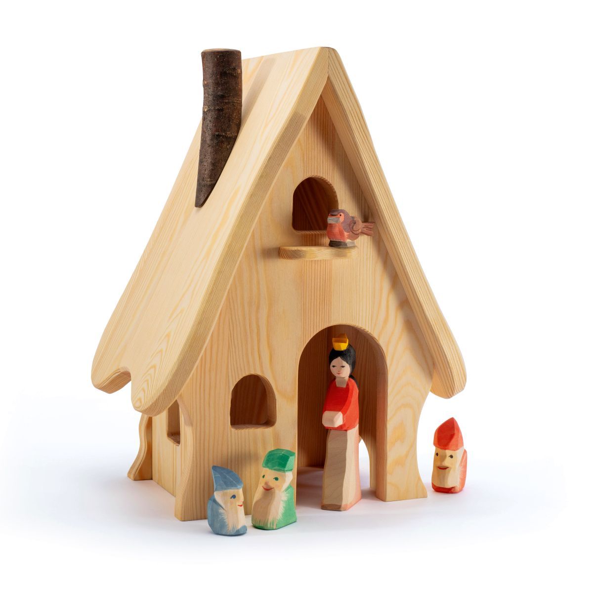 Ostheimer nano rosso figura legno dipinta a mano 7 cm
