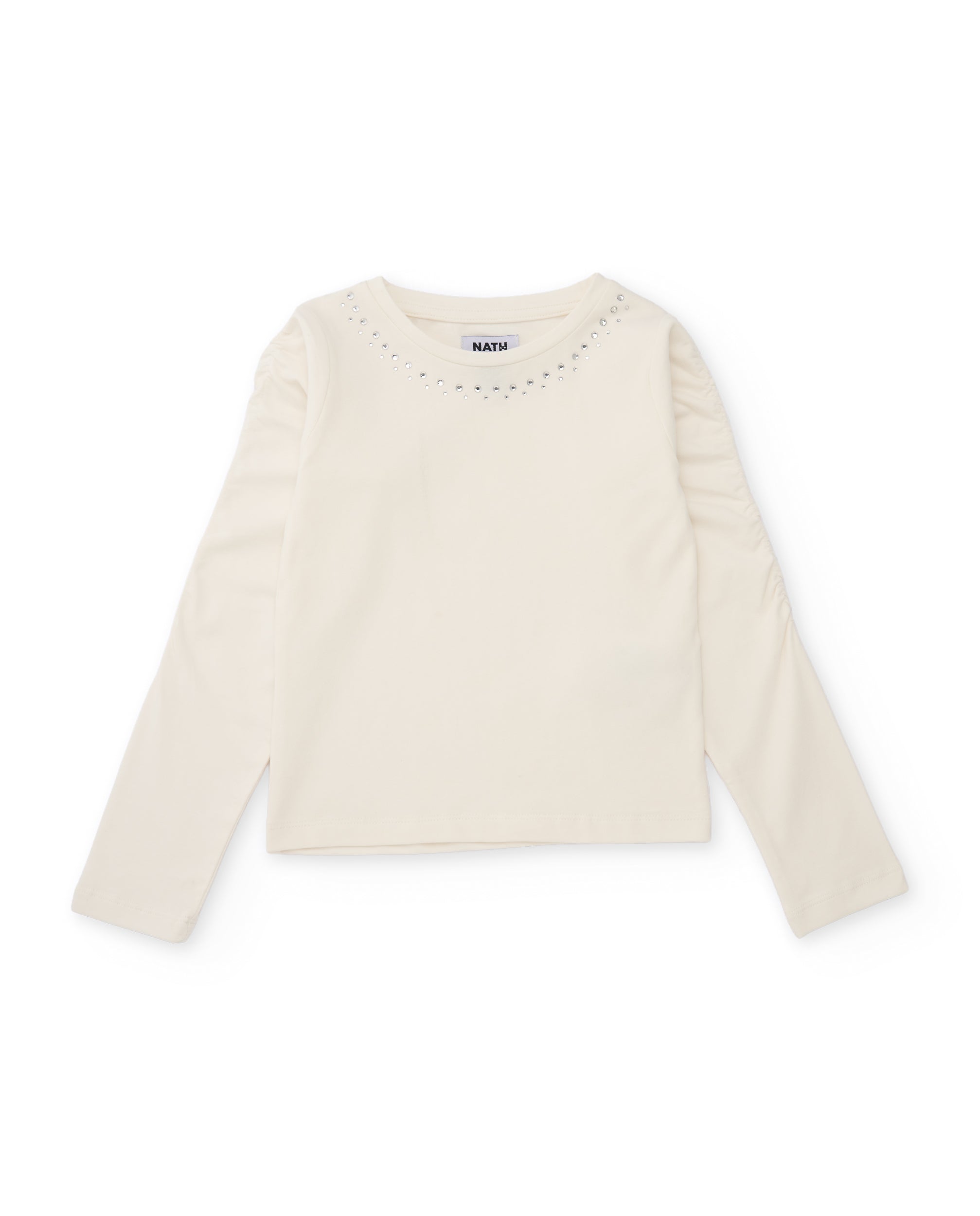 Tuc tuc Sparkling maglia bambina bianca collo luminoso