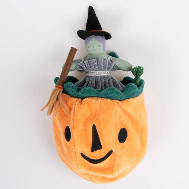 Meri Meri Pumpkin Doll streghetta con zucca velluto