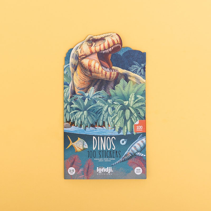 Londji Dino Cartella Attività Stickers 100 Adesivi