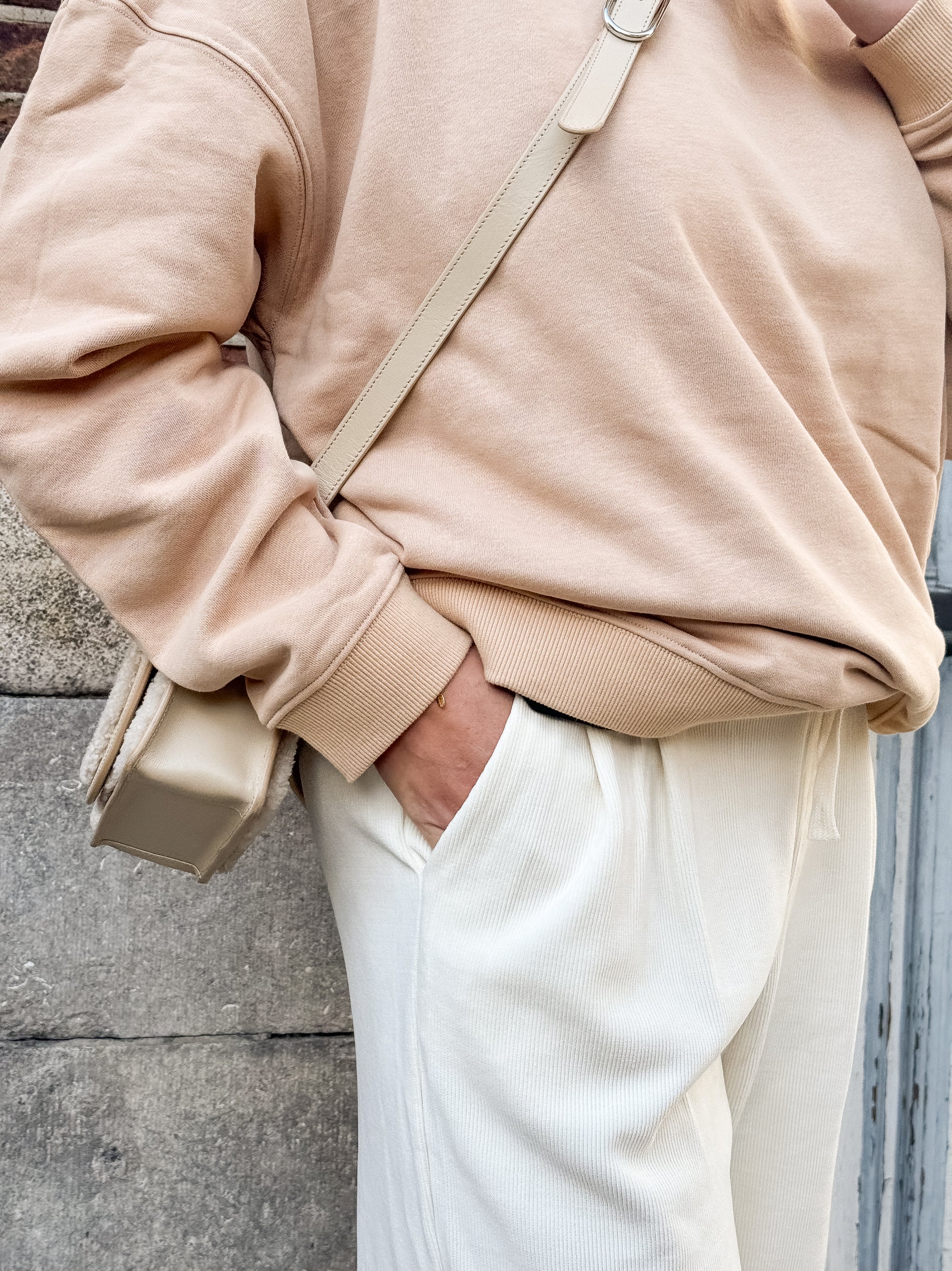 Ella and Rapha Eye of the Moon felpa beige S/M cotone