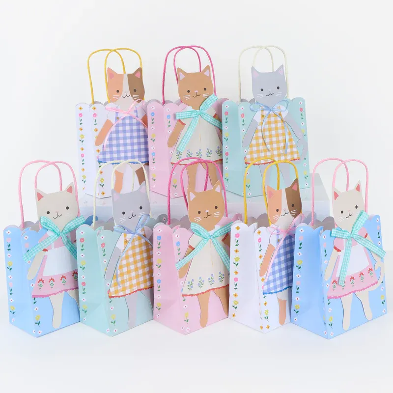 Meri Meri Kitten Club sacchetti festa carta 8 pz