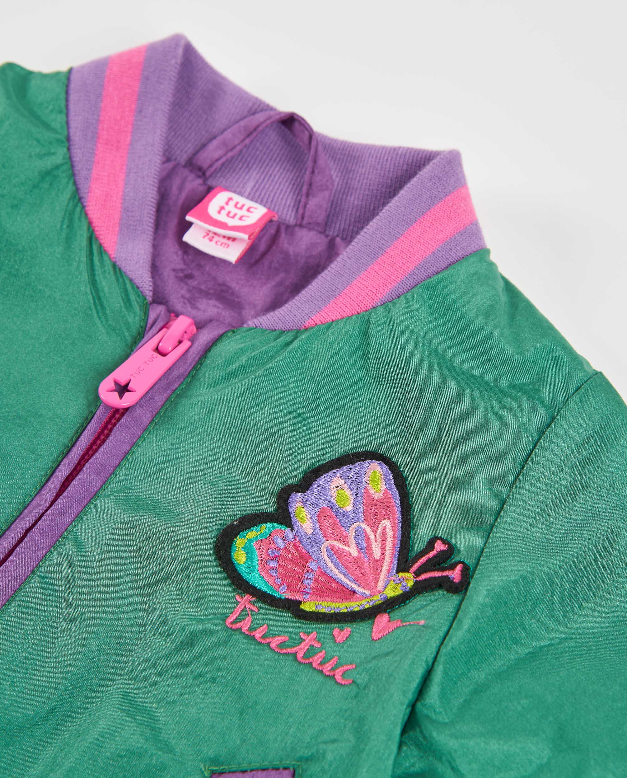 Tuc Tuc Mystic Forest giacca bambina verde farfalle zip
