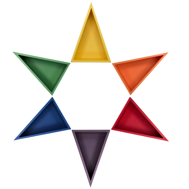 Grennn Forme Arcobaleno Triangolo Isoscele Formine 6 Pezzi Bio