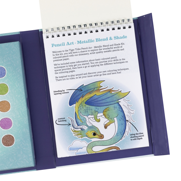 Tiger Tribe Pencil Art Metallic Blend set disegno 20 colori