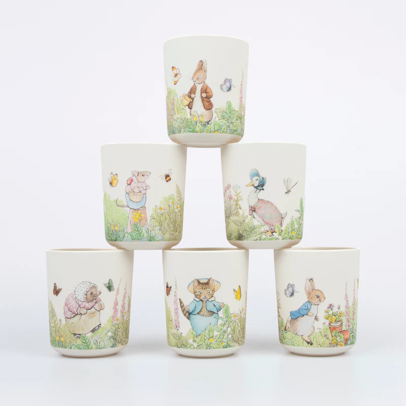 Meri Meri Peter Rabbit bicchieri melamina 6 pezzi 220 ml