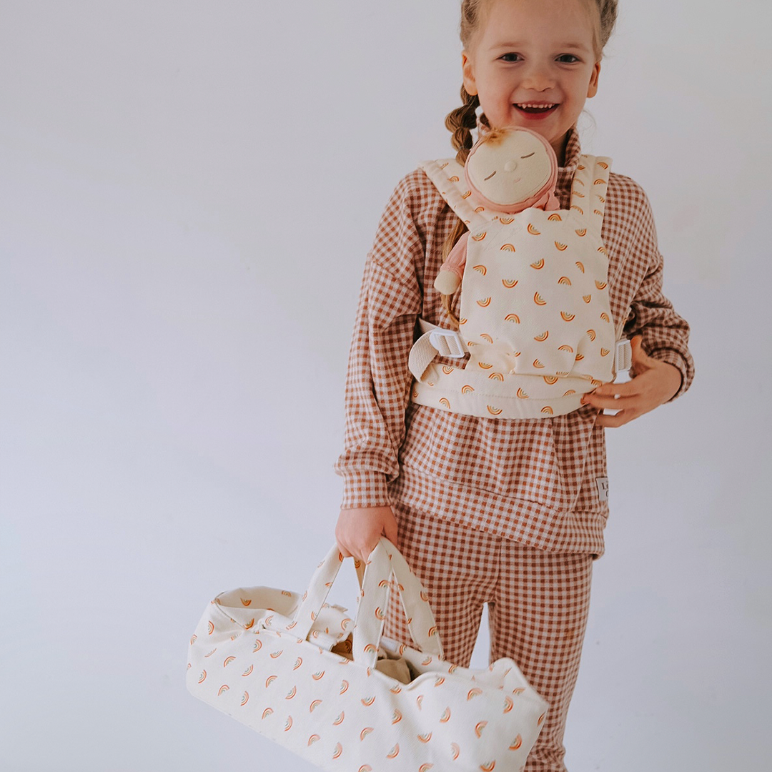 Olli Ella Dinkum Dolls navicella arcobaleno cotone