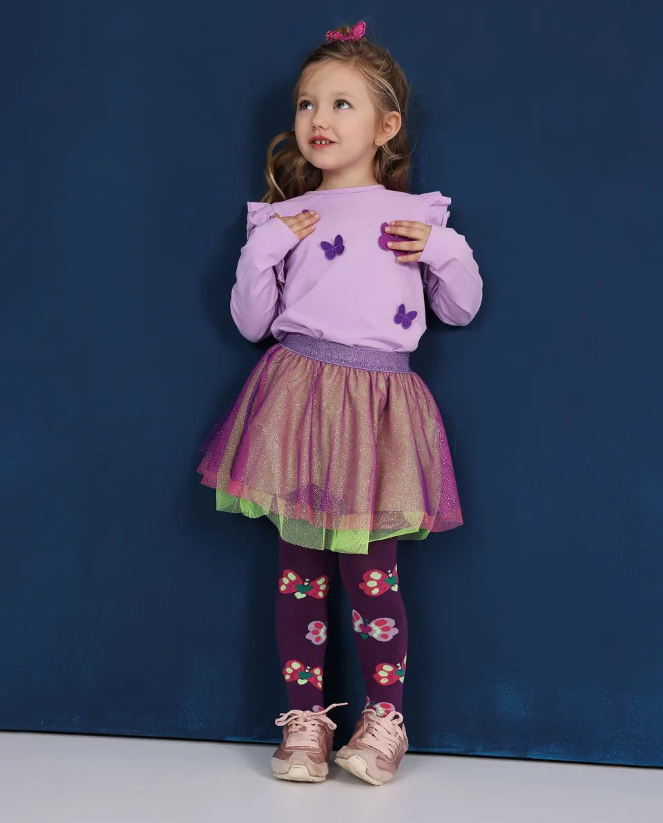 Tuc Tuc gonna bimba viola tulle multicolore