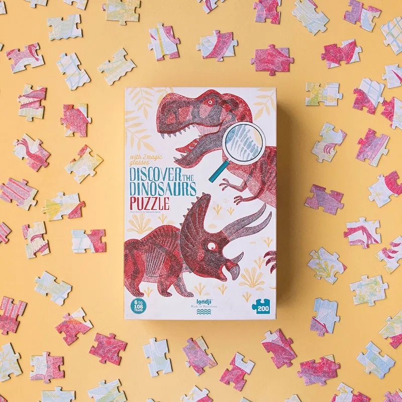 Londji Discover the Dinosaurs puzzle occhiali magici dinosauri